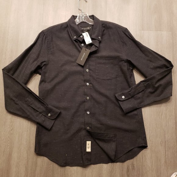 Outclass Charcoal Flecked Men's Shirt - Picture 7 of 8